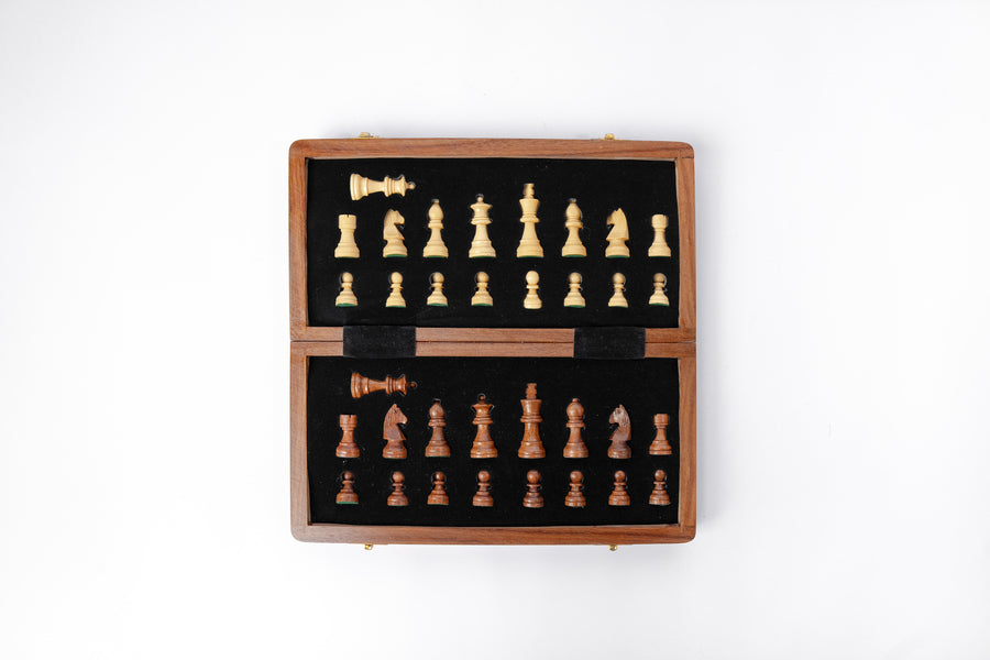 Buy Magnetic Wooden Chess Set– Best Folding Board with Storage Online On Enchantoys