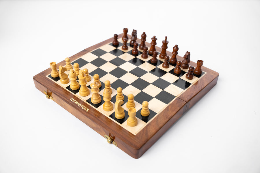 Buy Magnetic Wooden Chess Set– Best Folding Board with Storage Online On Enchantoys