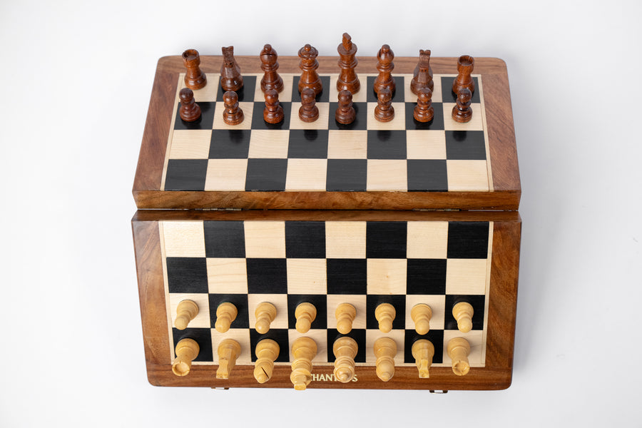 Buy Magnetic Wooden Chess Set– Best Folding Board with Storage Online On Enchantoys