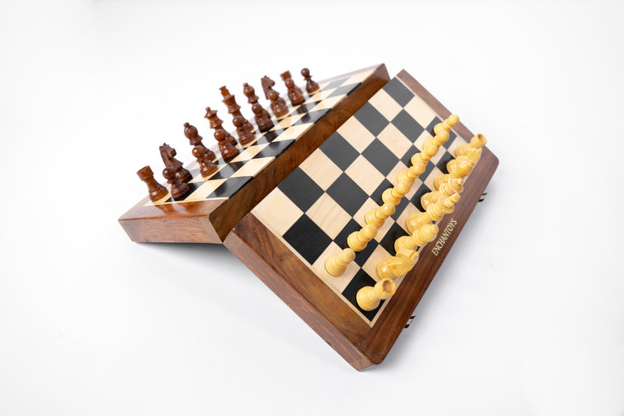 Buy Magnetic Wooden Chess Set– Best Folding Board with Storage Online On Enchantoys