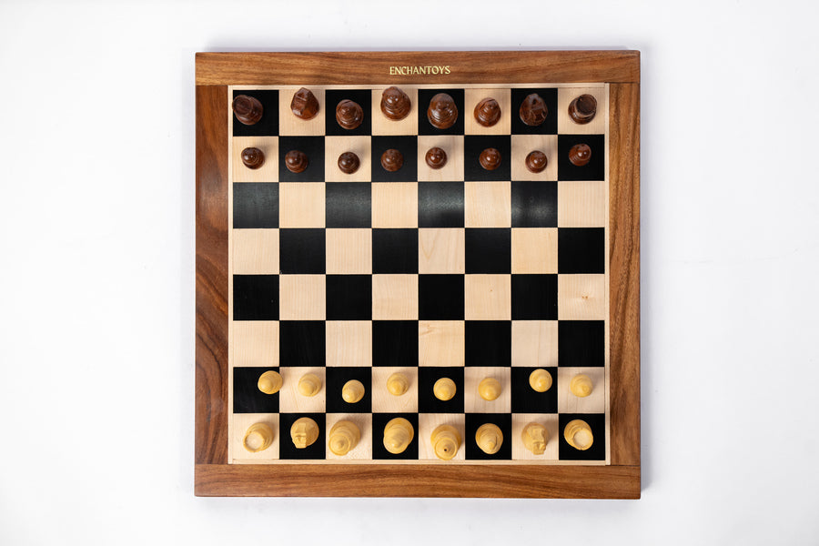 Buy 15” Magnetic Chess Board - Handcrafted with Leather Bag Online On Enchantoys