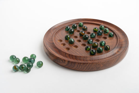 Buy Brain Vita Wooden Board – Classic Peg Solitaire Puzzle Online On Enchantoys