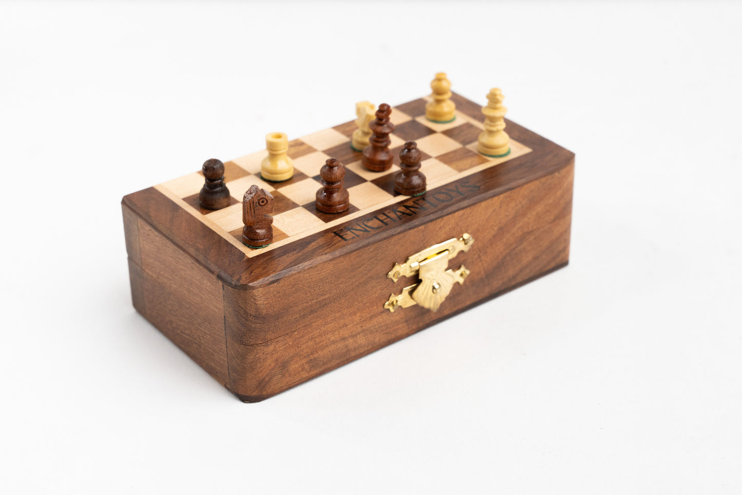 Buy Magnetic Wooden Chess Set– Viral Mini Folding Travel Board Online On Enchantoys