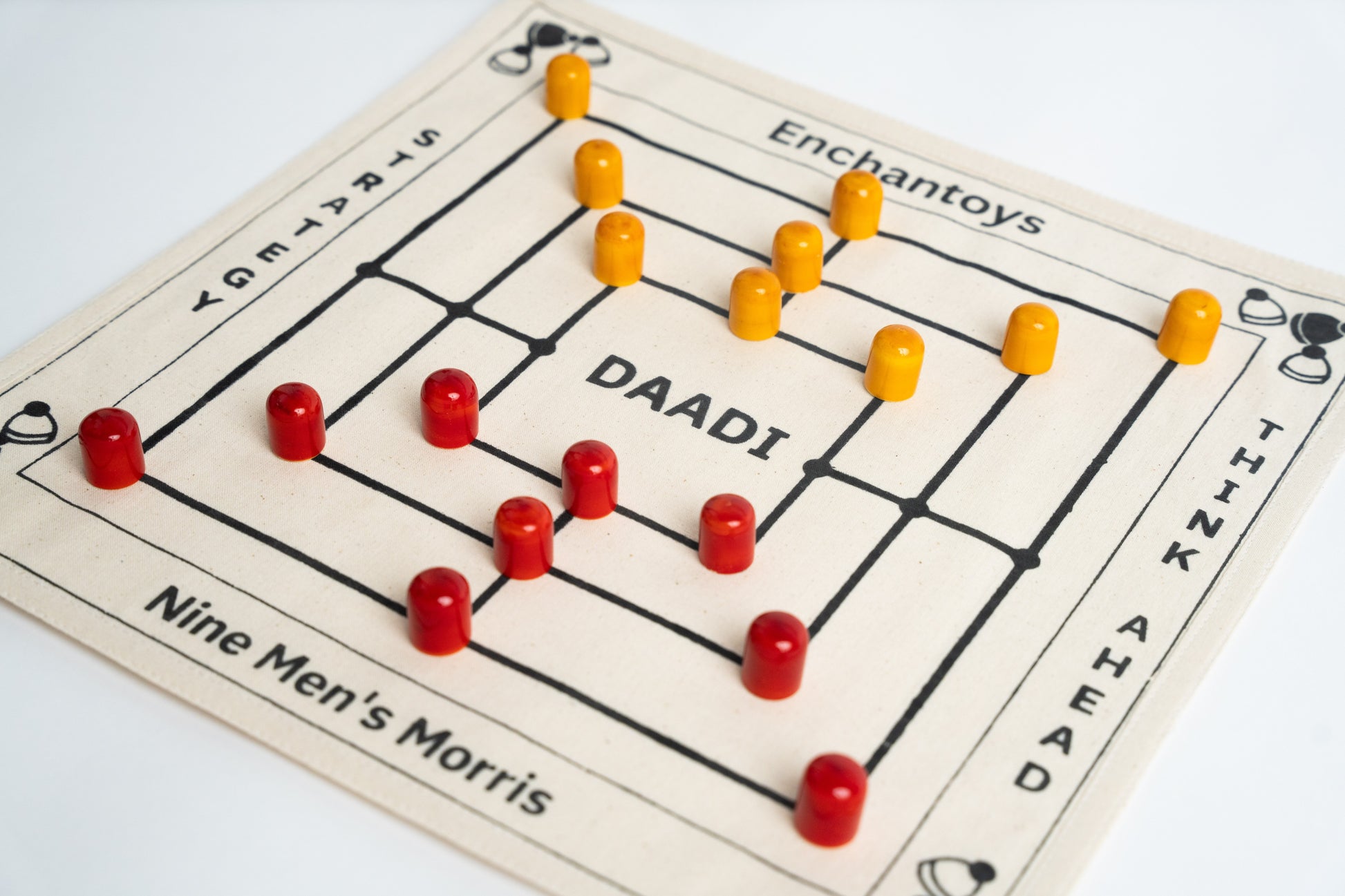 Buy Daadi Board Game–Cotton Cloth Navakankari/Nine Men’s Morris Online On Enchantoys