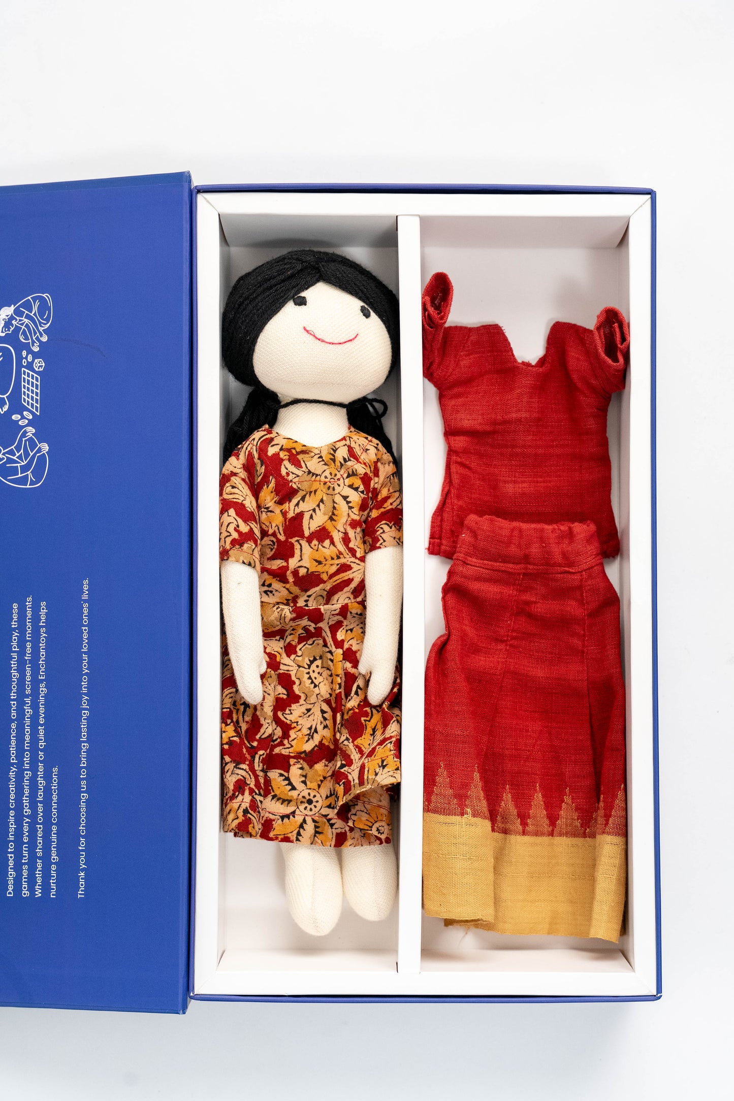 1.Enchantoys Haaru – Handmade Fabric Doll for Girls | Safe, Soft & Eco-Friendly Toy