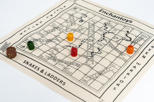 Buy Snakes & Ladders Cotton Cloth– Saanp Seedhi Eco-Board Game Online On Enchantoys