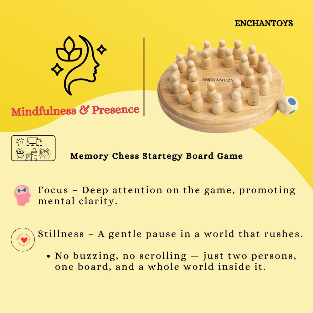 Buy Memory Chess Game– Wooden Brain Training Board for All Ages Online On Enchantoys