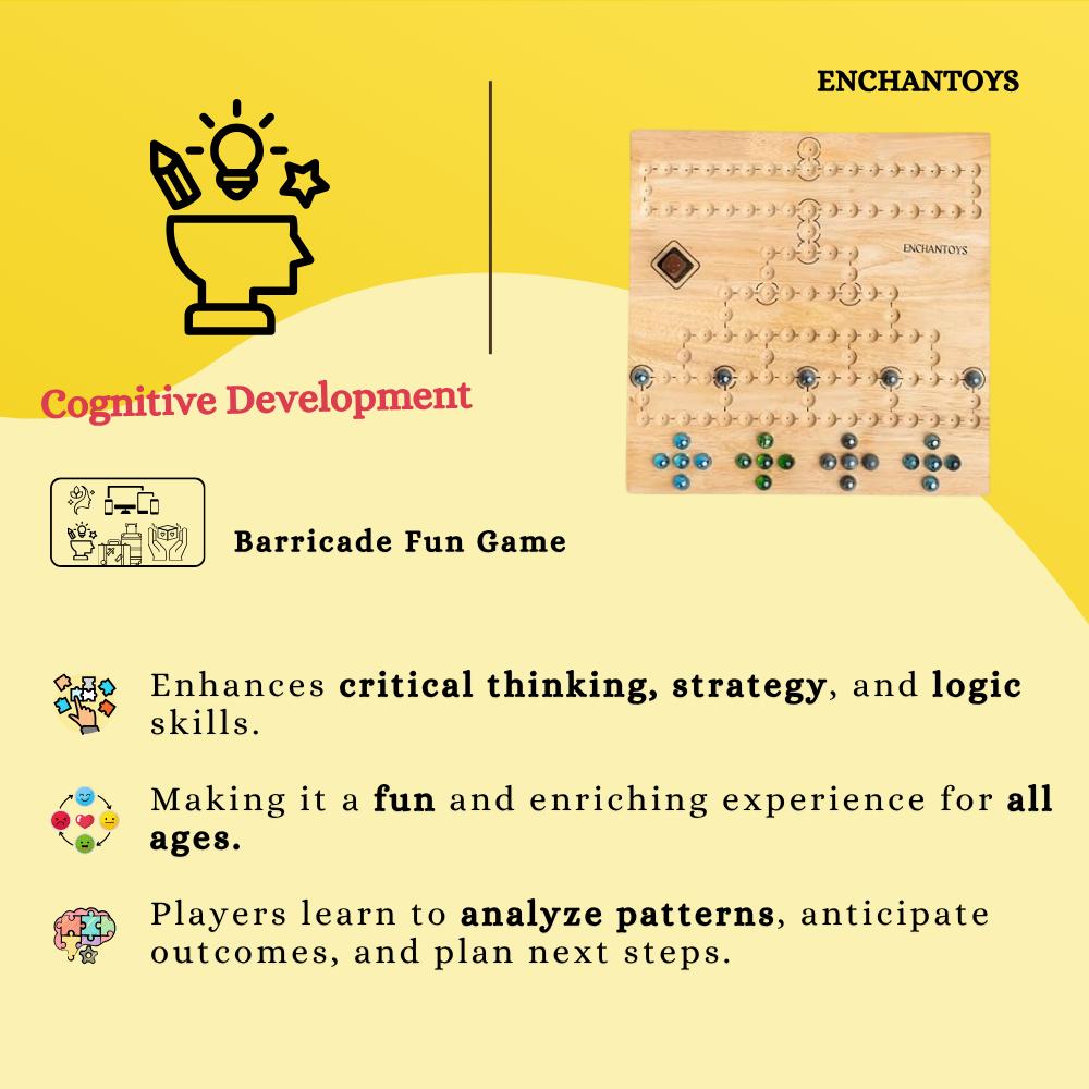 Buy Barricade Wooden Board Game –Strategy,Logical & Handcrafted Online On Enchantoys