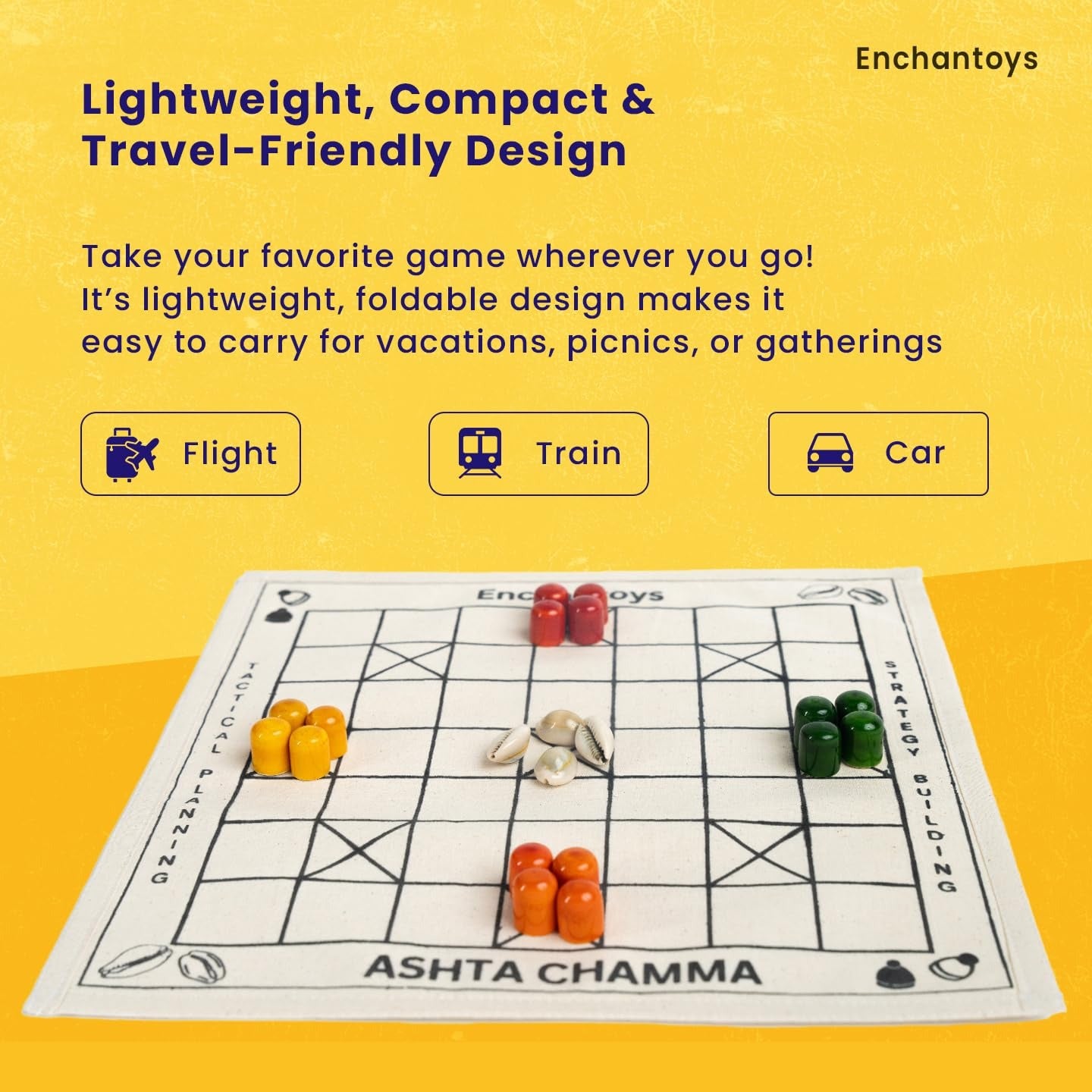 Buy Ashta Chamma - Handcrafted Traditional Indian Board Game Online On Enchantoys