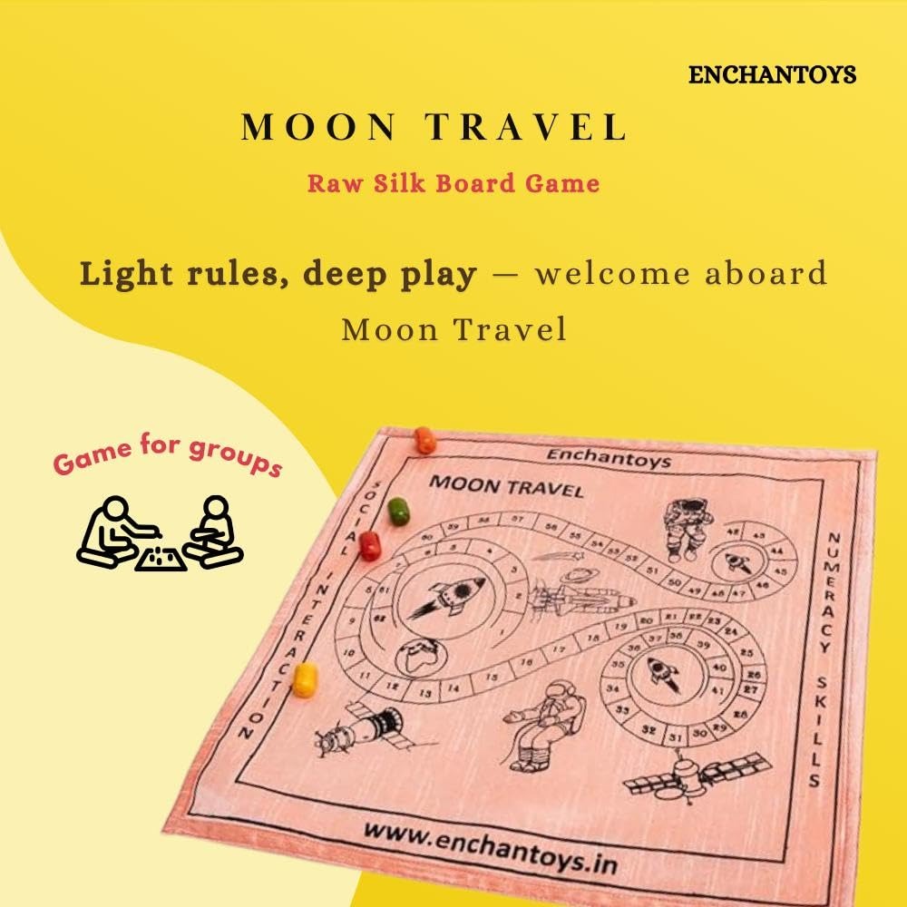 Buy Moon Travel Board Game – Premium Space Strategy (Raw Silk)Online On Enchantoys