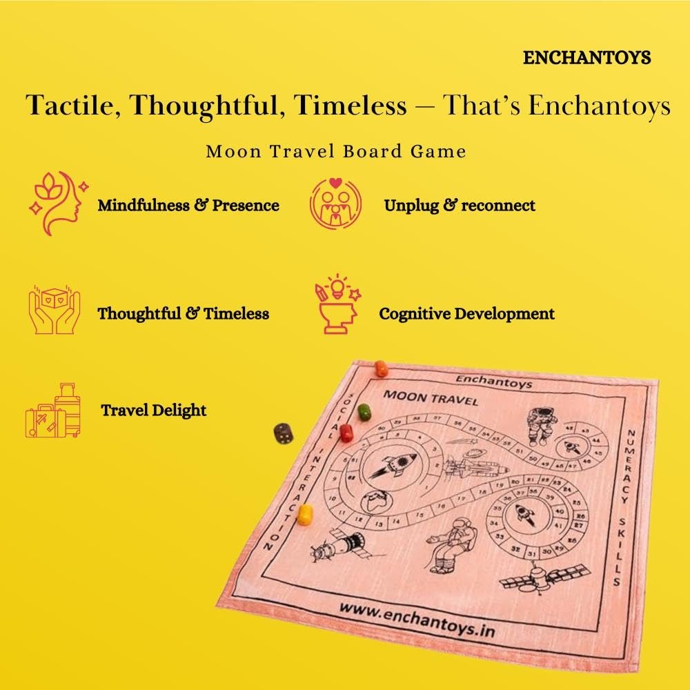 Buy Moon Travel Board Game – Premium Space Strategy (Raw Silk)Online On Enchantoys