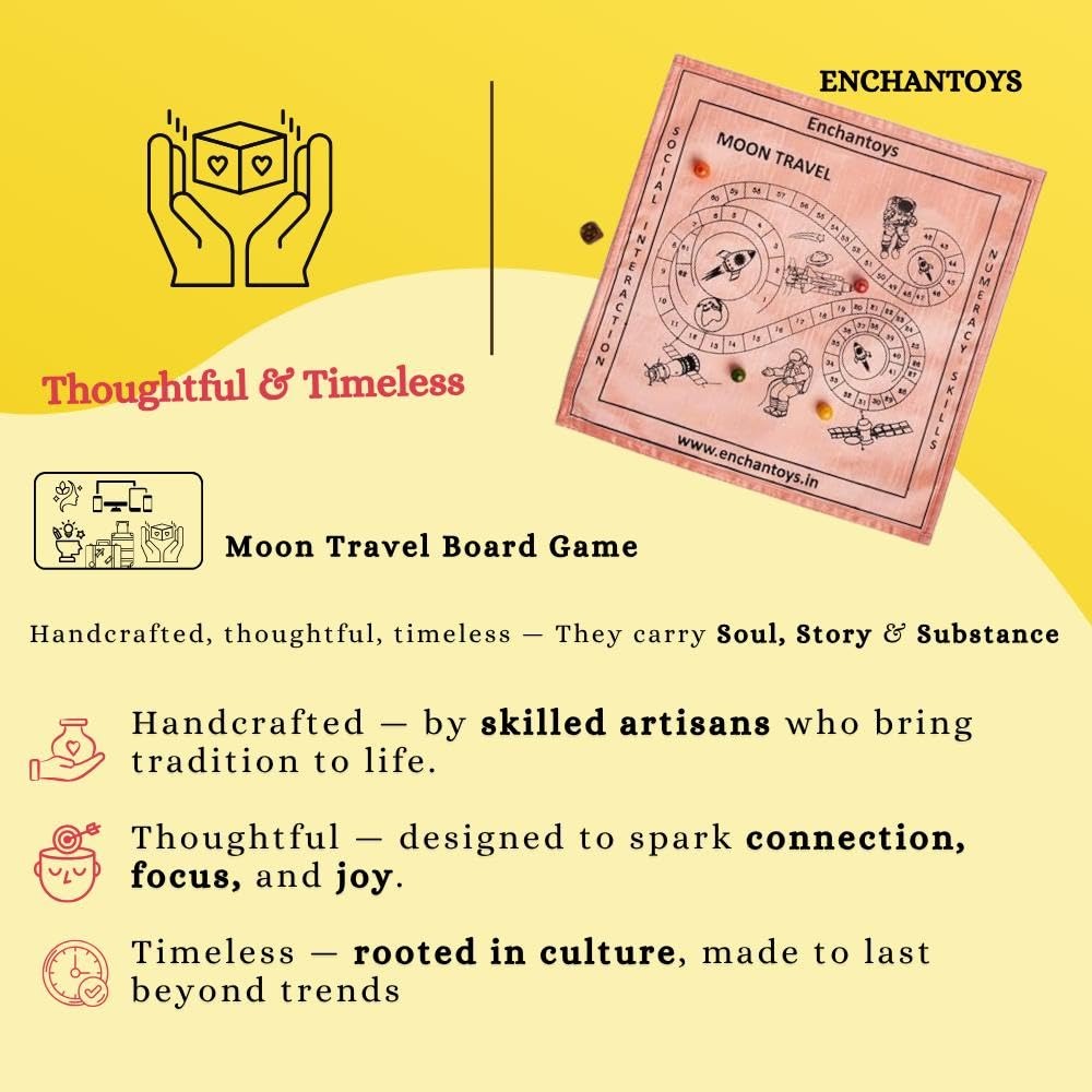 Buy Moon Travel Board Game – Premium Space Strategy (Raw Silk)Online On Enchantoys