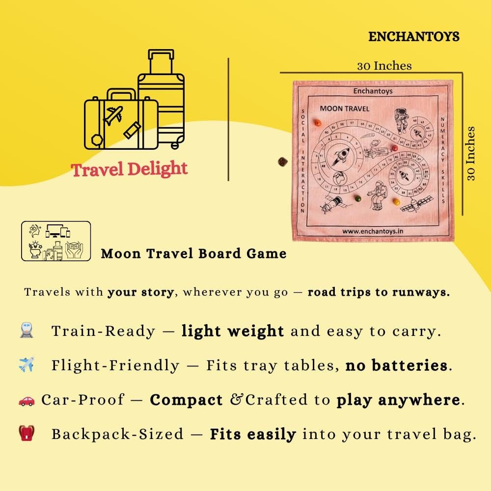 Buy Moon Travel Board Game – Premium Space Strategy (Raw Silk)Online On Enchantoys