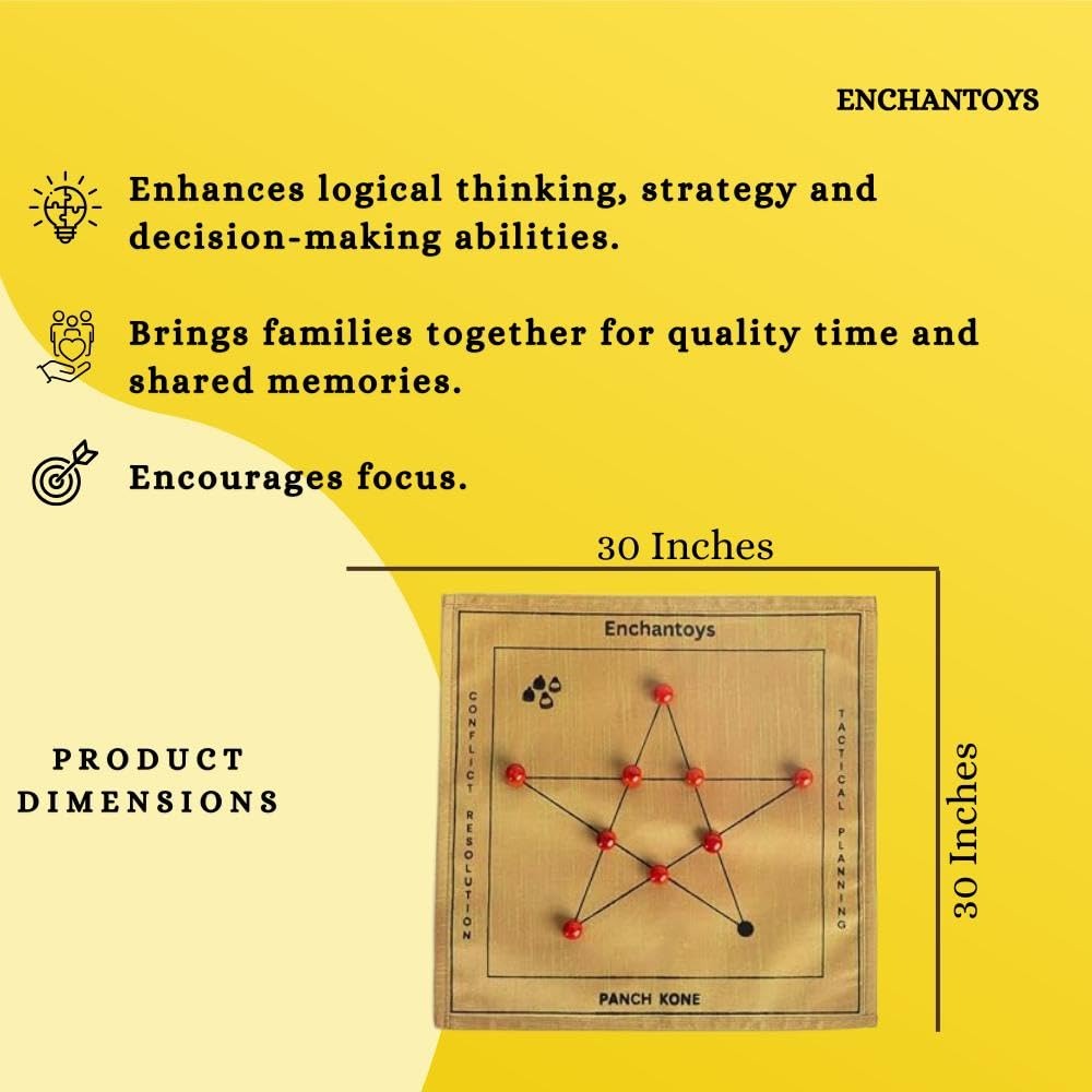 Panch Kone Board Game - Raw Silk