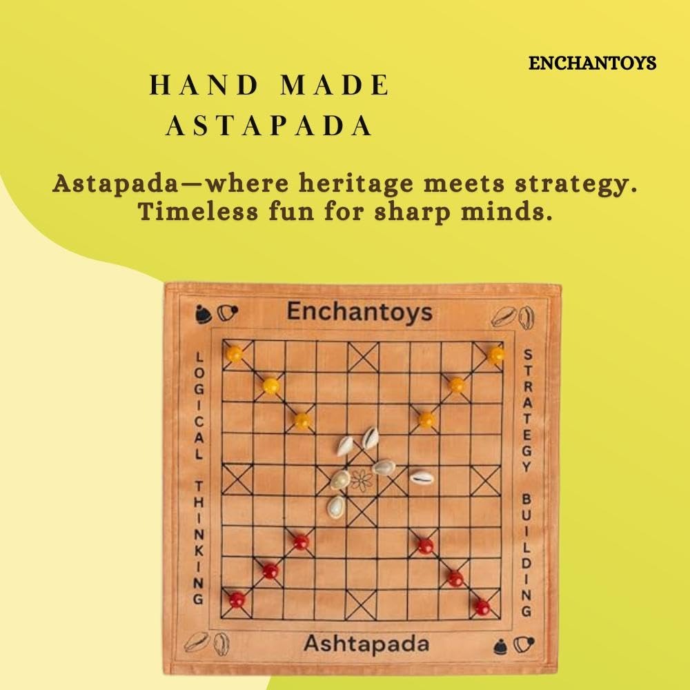 Buy Ashta Pada–Handcrafted Eco-friendly Native Game in Raw Silk Online On Enchantoys
