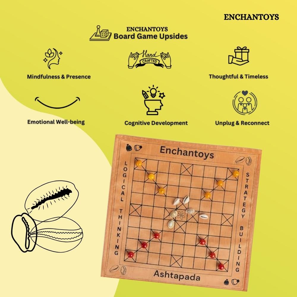 Buy Ashta Pada–Handcrafted Eco-friendly Native Game in Raw Silk Online On Enchantoys