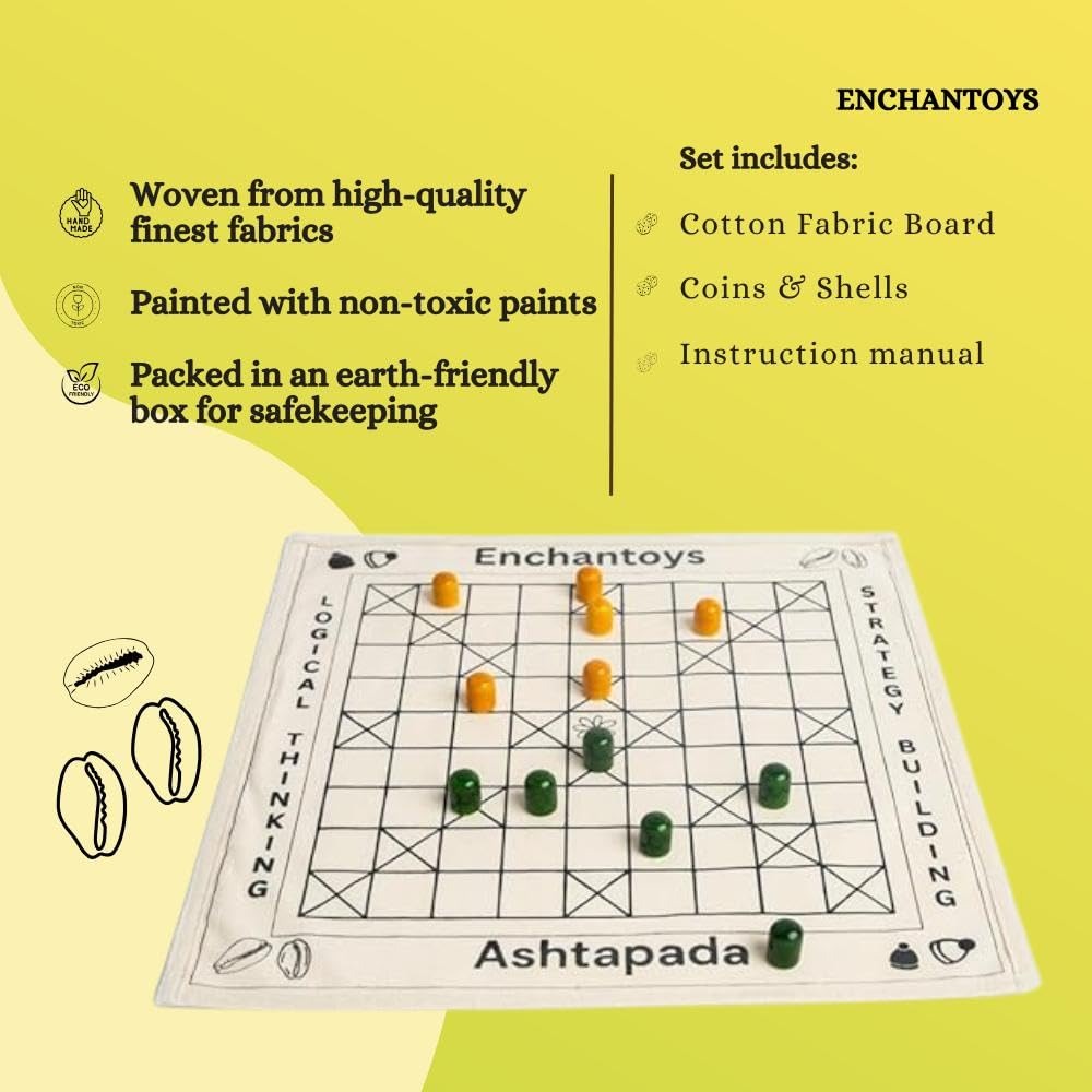 Buy Trending Ashta Chamma Board Game – Handcrafted Brass & Wood Online On Enchantoys