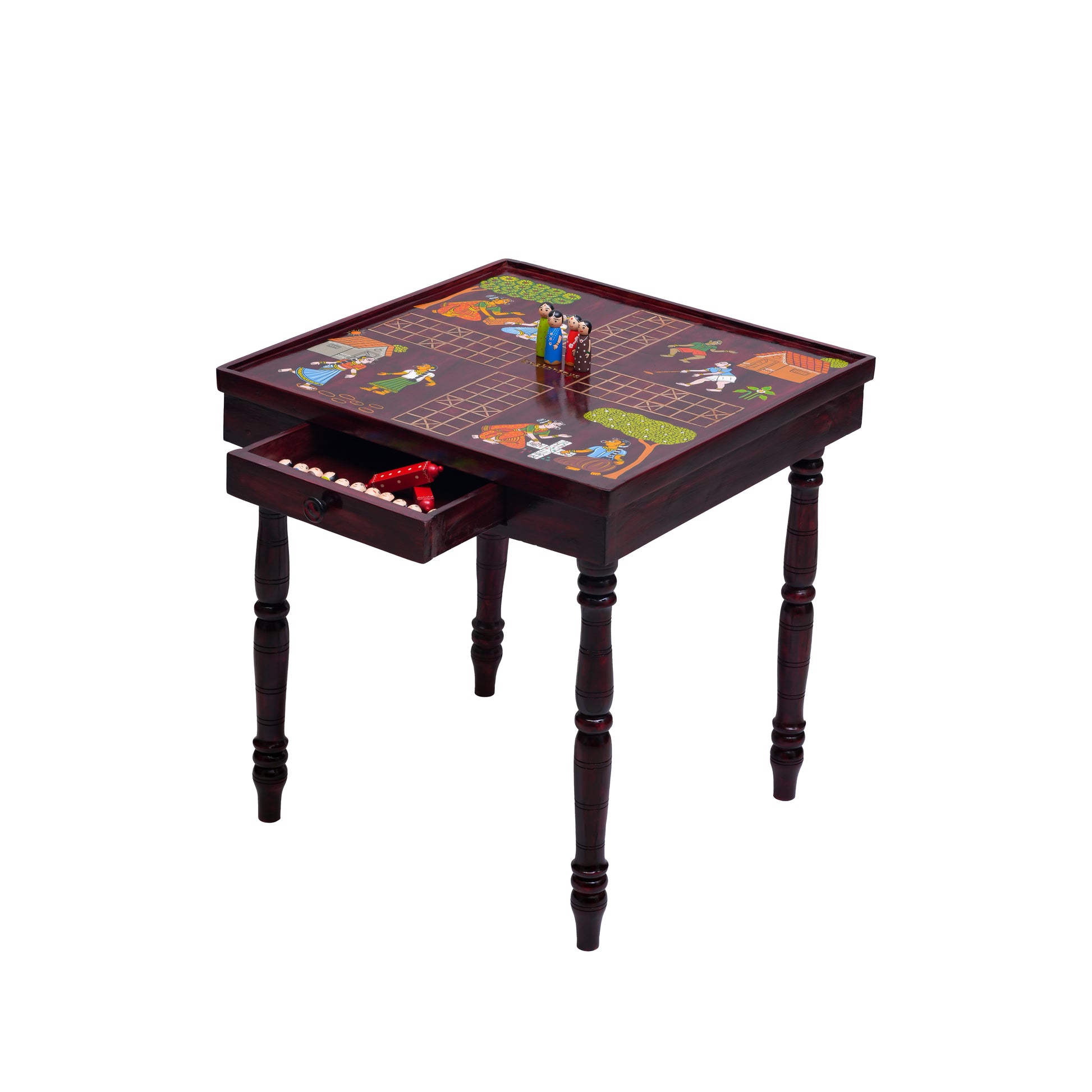 Buy Pachisi Board Game 24x24 – Handcrafted Teak Wood Luxury Online On Enchantoys