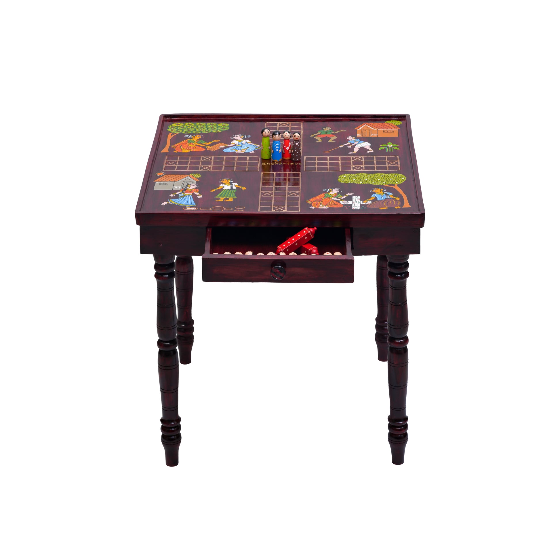 Buy Pachisi Board Game 24x24 – Handcrafted Teak Wood Luxury Online On Enchantoys