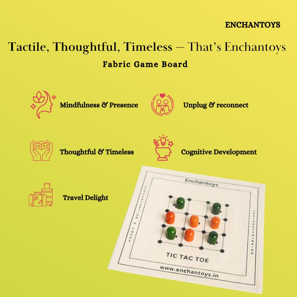 Buy Tic-Tac-Toe – Best Handcrafted Cotton Cloth Classic Game Online On Enchantoys