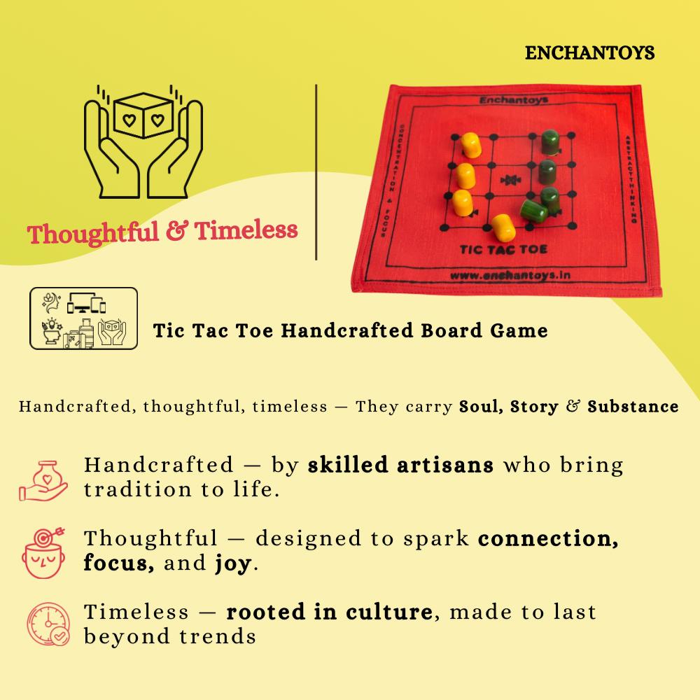Buy Tic-Tac-Toe – Trending Handcrafted Raw Silk Luxury Game Online On Enchantoys