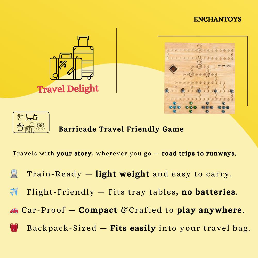 Buy Barricade Wooden Board Game –Strategy,Logical & Handcrafted Online On Enchantoys