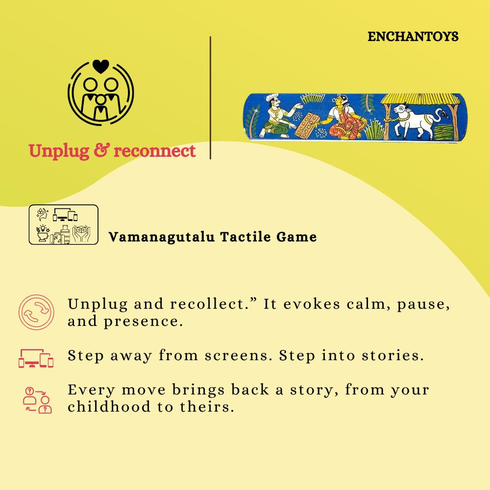 Buy Vamanaguntalu Board – Handcrafted Cheriyal Art (Blue) Online On Enchantoys