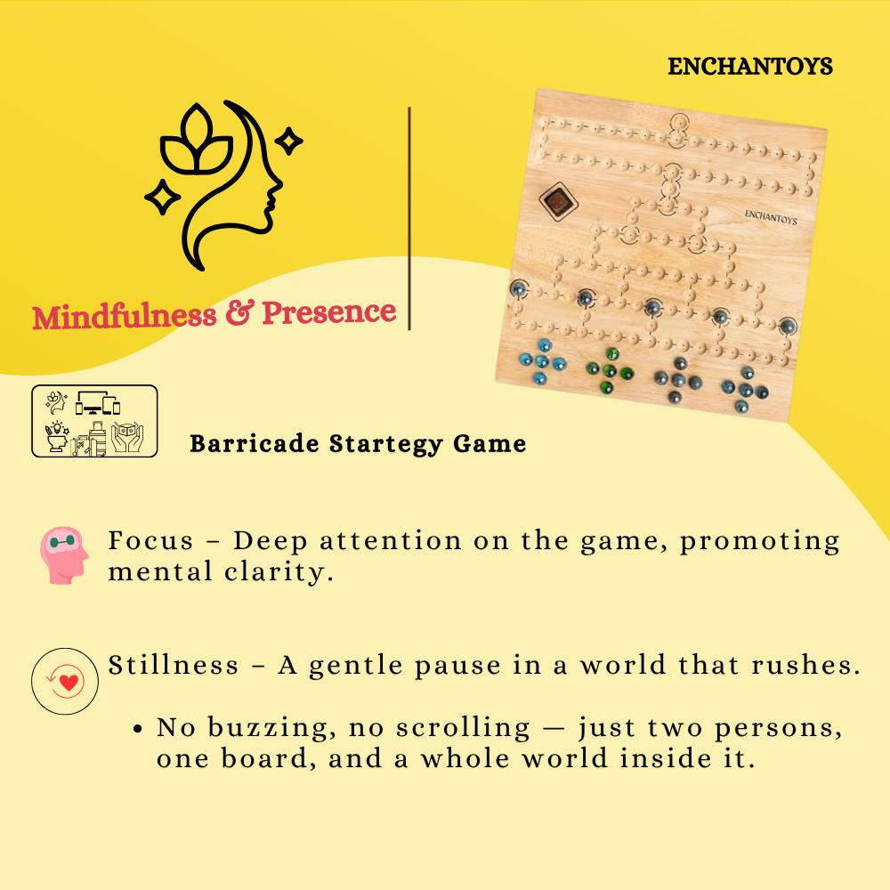 Buy Barricade Wooden Board Game –Strategy,Logical & Handcrafted Online On Enchantoys