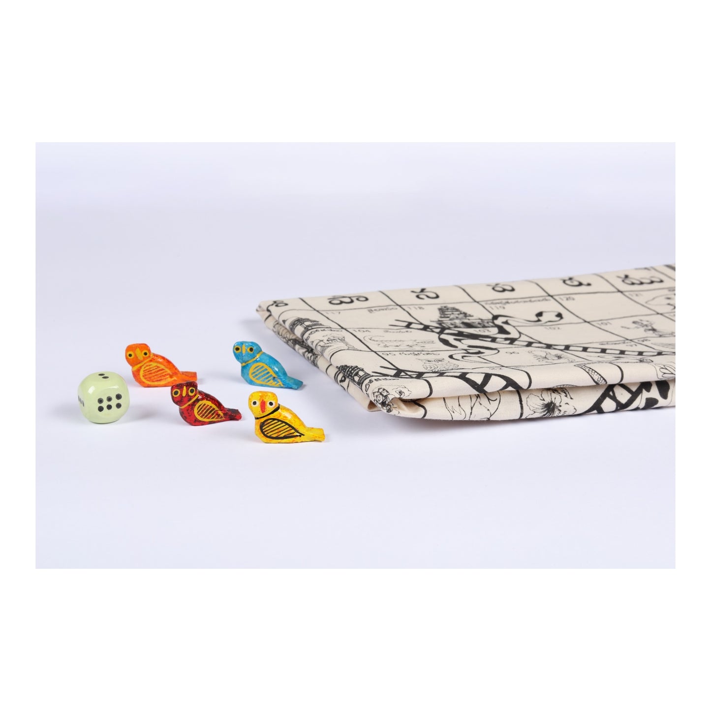Enchnatoys Vaikunta Pali Cotton  Cloth Board Game(Telugu version)| Indian Snakes & Ladders|Mokshapatam|