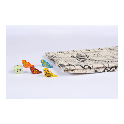 Enchnatoys Vaikunta Pali Cotton  Cloth Board Game(Telugu version)| Indian Snakes & Ladders|Mokshapatam|