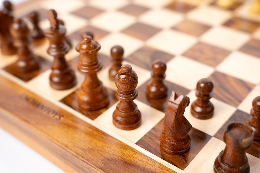 Buy Magnetic Wooden Chess Set – Luxe Folding Board with Drawers Online On Enchantoys