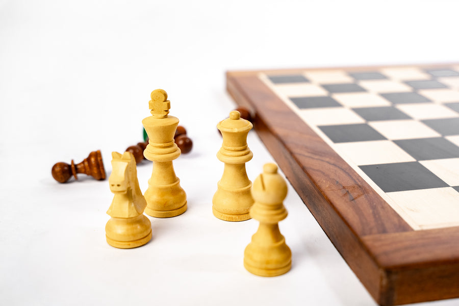 Buy 15” Magnetic Chess Board - Handcrafted with Leather Bag Online On Enchantoys