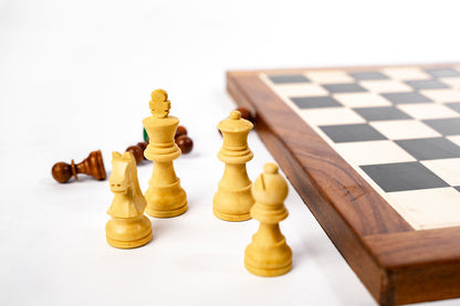 Buy 15” Magnetic Chess Board - Handcrafted with Leather Bag Online On Enchantoys