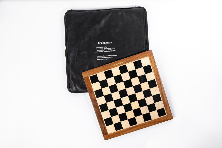 Buy 15” Magnetic Chess Board - Handcrafted with Leather Bag Online On Enchantoys
