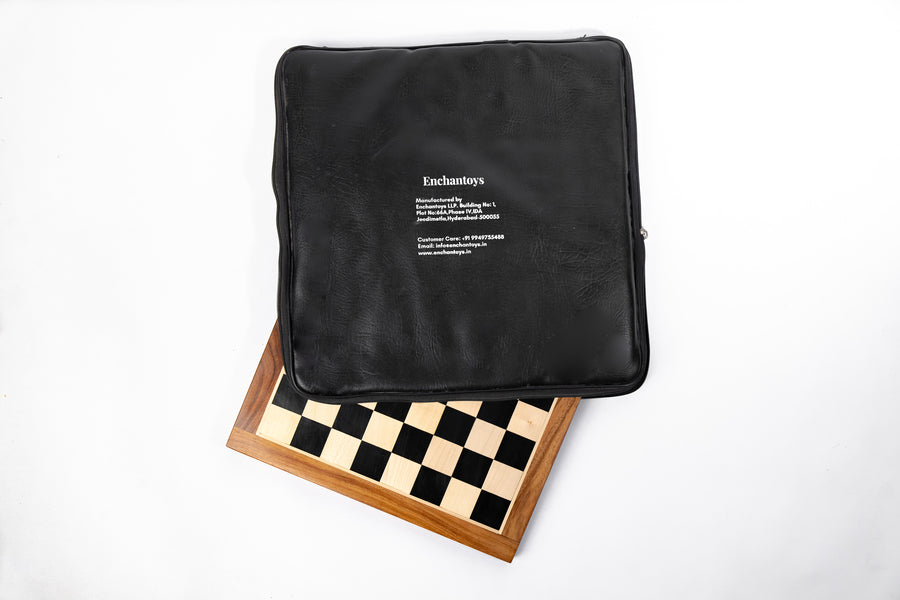 Buy 15” Magnetic Chess Board - Handcrafted with Leather Bag Online On Enchantoys