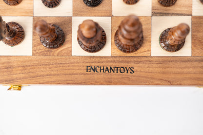 Buy Handcrafted 16” Wooden Chess Board - Trending Premium Set Online On Enchantoys