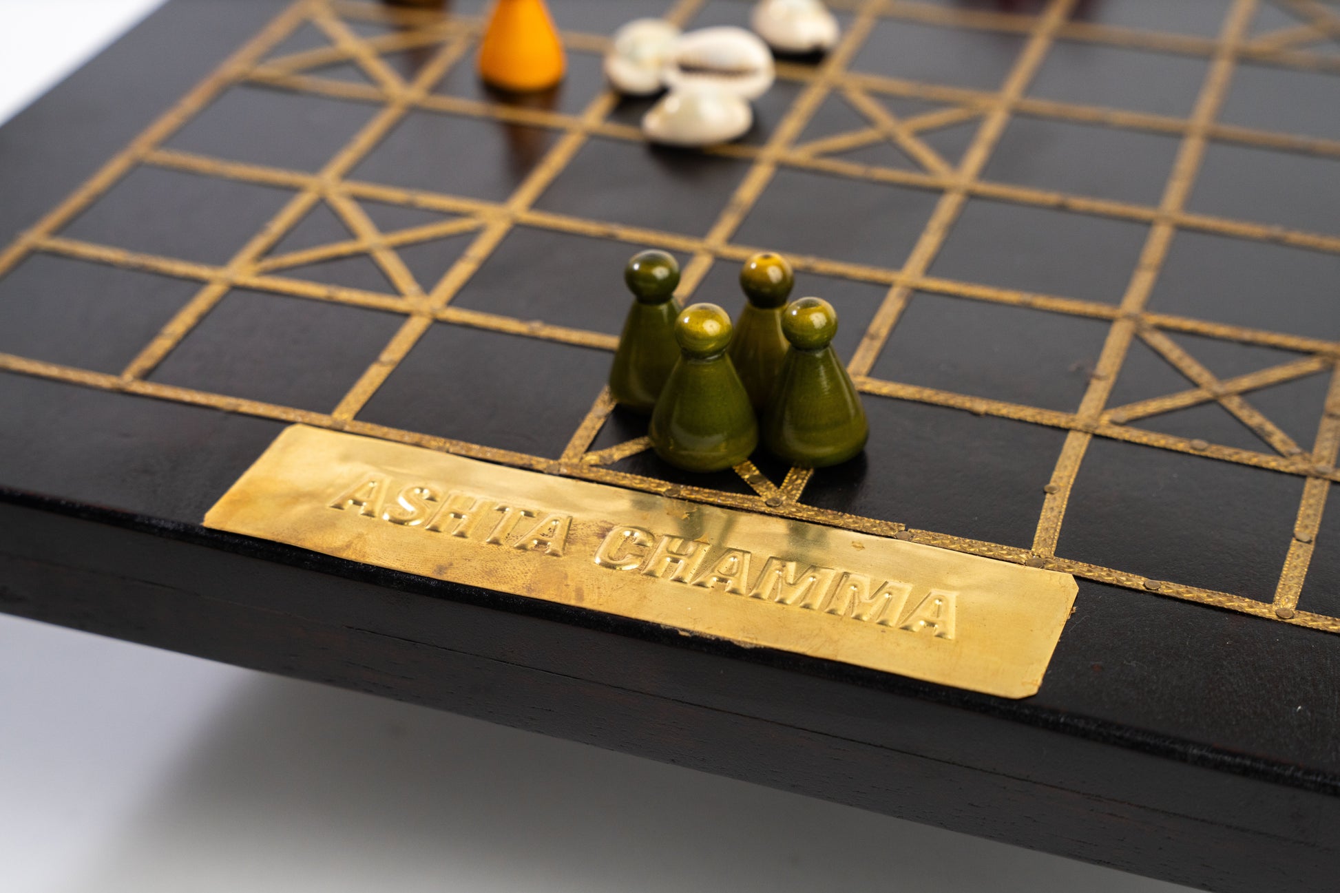 Buy Ashta Chamma Brass Inlay Board– Chowka Bara/Katta Mane/Ludo Online On Enchantoys