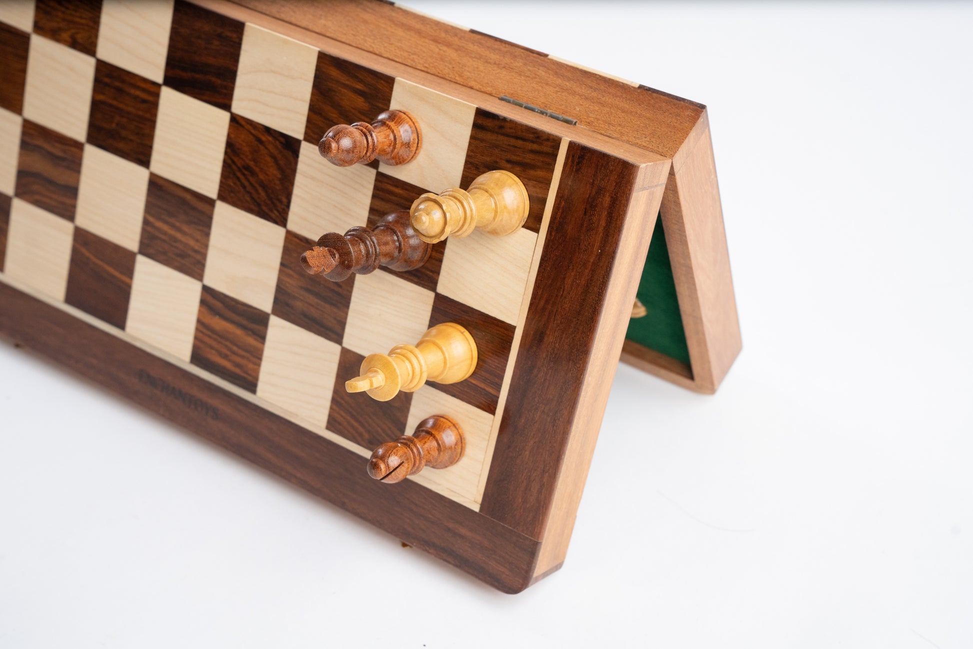 Buy Chess Board–7 Inch Magnetic Foldable Wooden Set Travel Pack Online On Enchantoys

