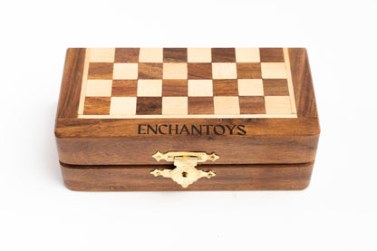 Buy Magnetic Wooden Chess Set– Viral Mini Folding Travel Board Online On Enchantoys