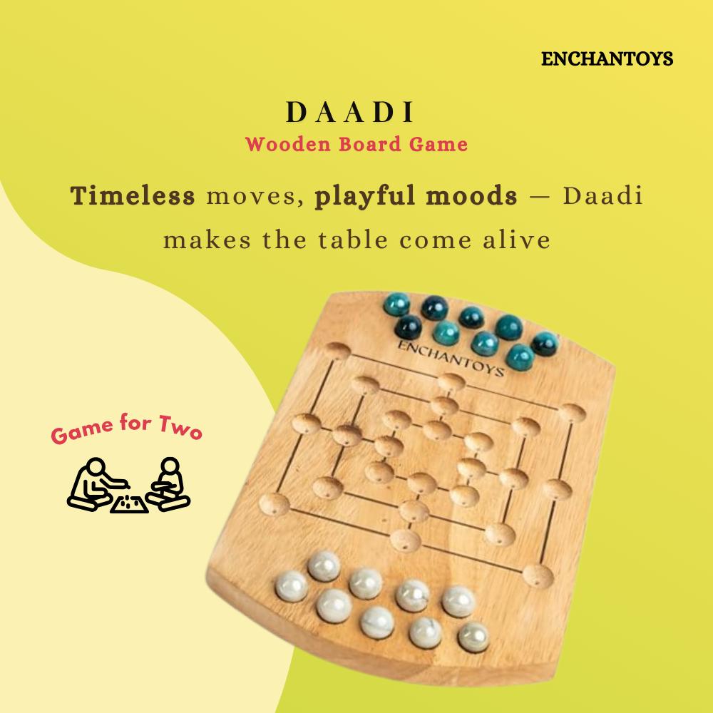Buy Daadi Peeta Wooden Board Game – Classic Indian Strategy Online On Enchantoys