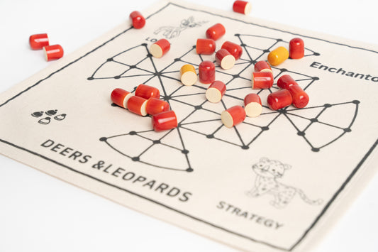 Buy Deers & Leopards Game – Cotton Cloth Indian Cultural Board Online On Enchantoys