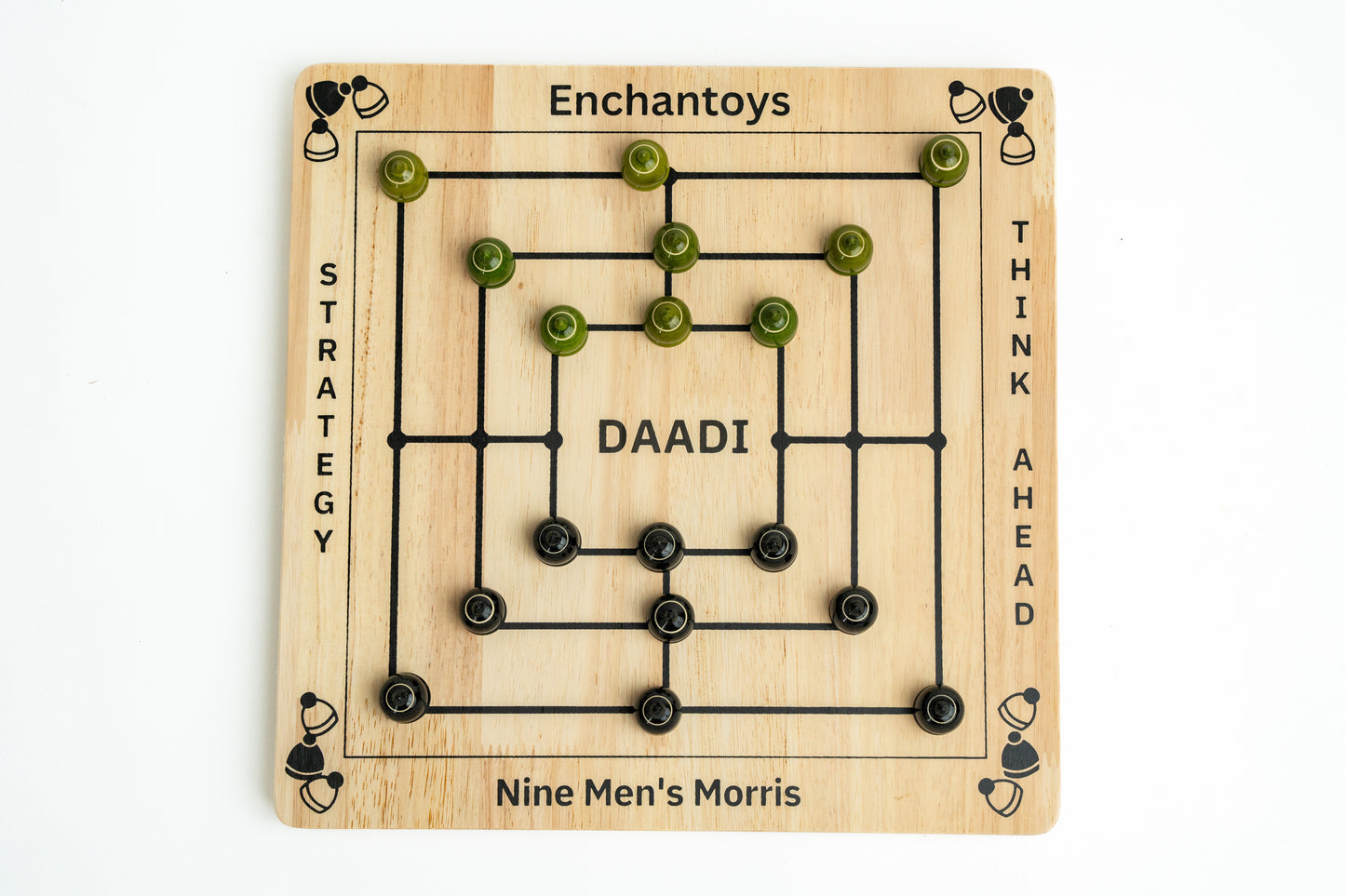 Buy Daadi Board Game–Navakankari/Nine Men’s Morris Strategy Set Online On Enchantoys
