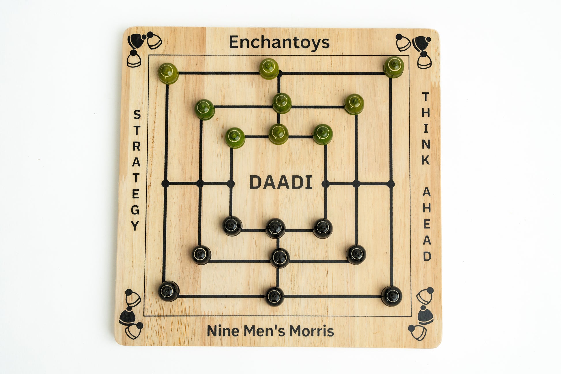 Buy Daadi Board Game–Navakankari/Nine Men’s Morris Strategy Set Online On Enchantoys