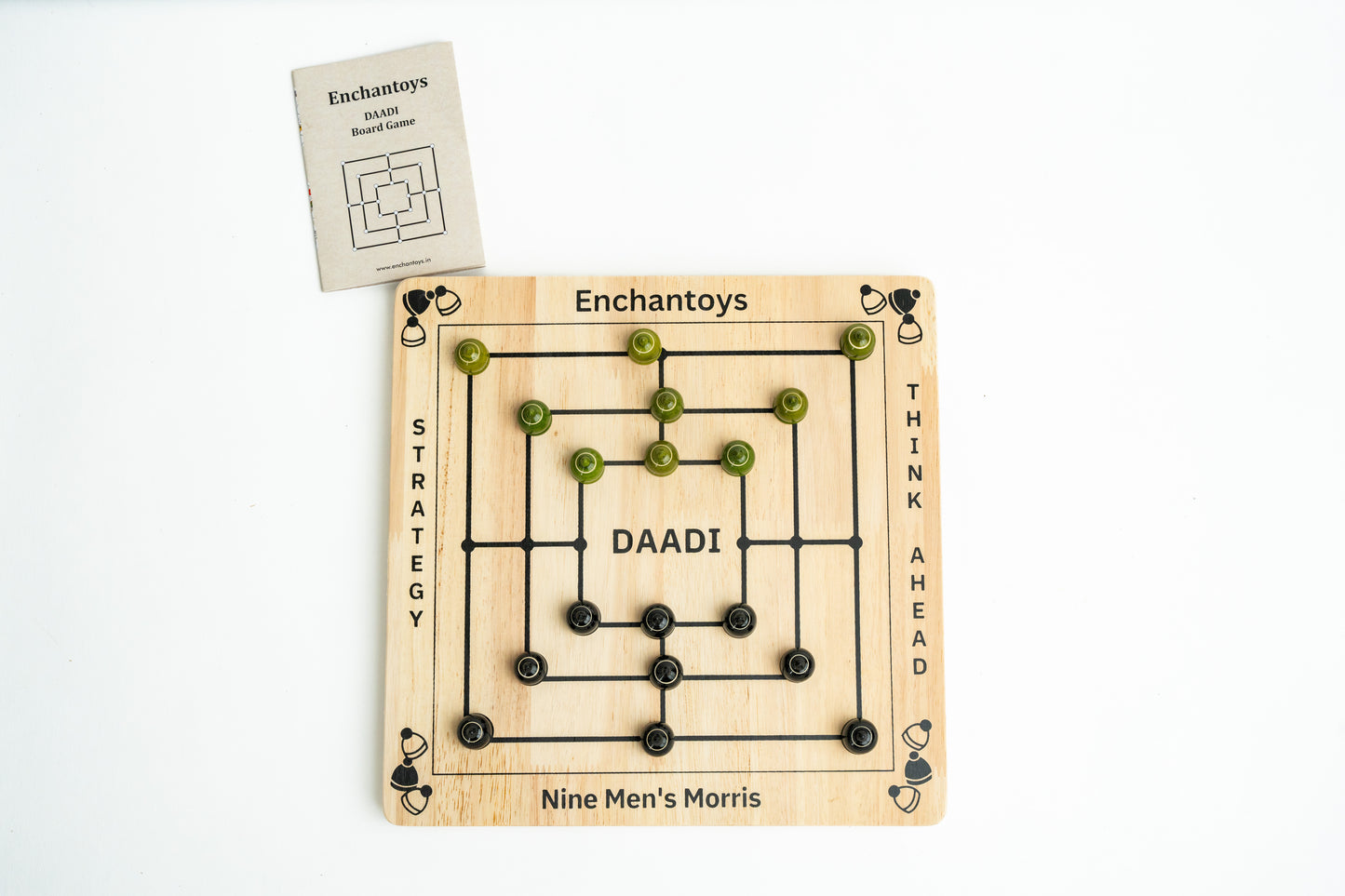 Buy Daadi Board Game–Navakankari/Nine Men’s Morris Strategy Set Online On Enchantoys