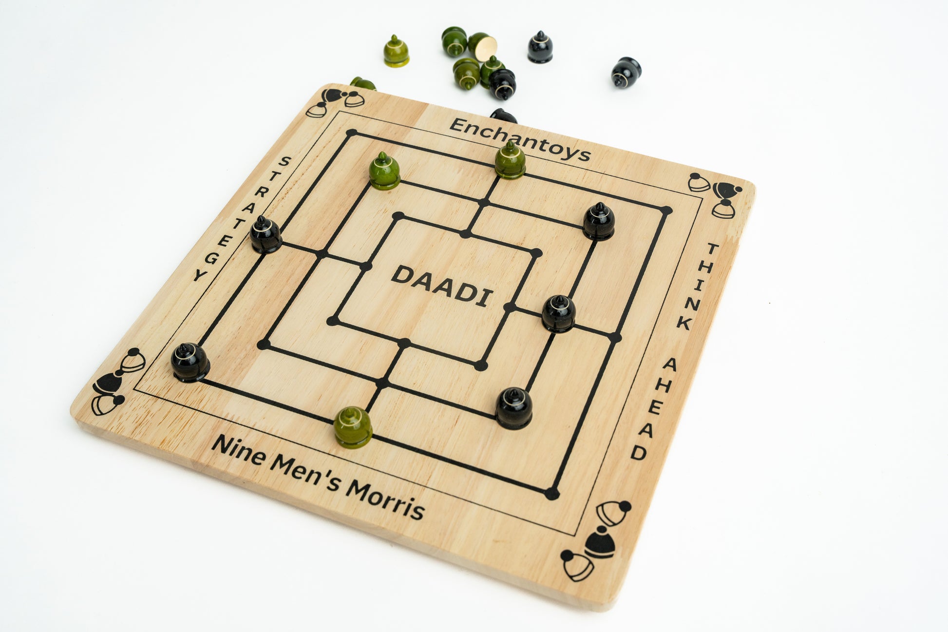 Buy Daadi Board Game–Navakankari/Nine Men’s Morris Strategy Set Online On Enchantoys