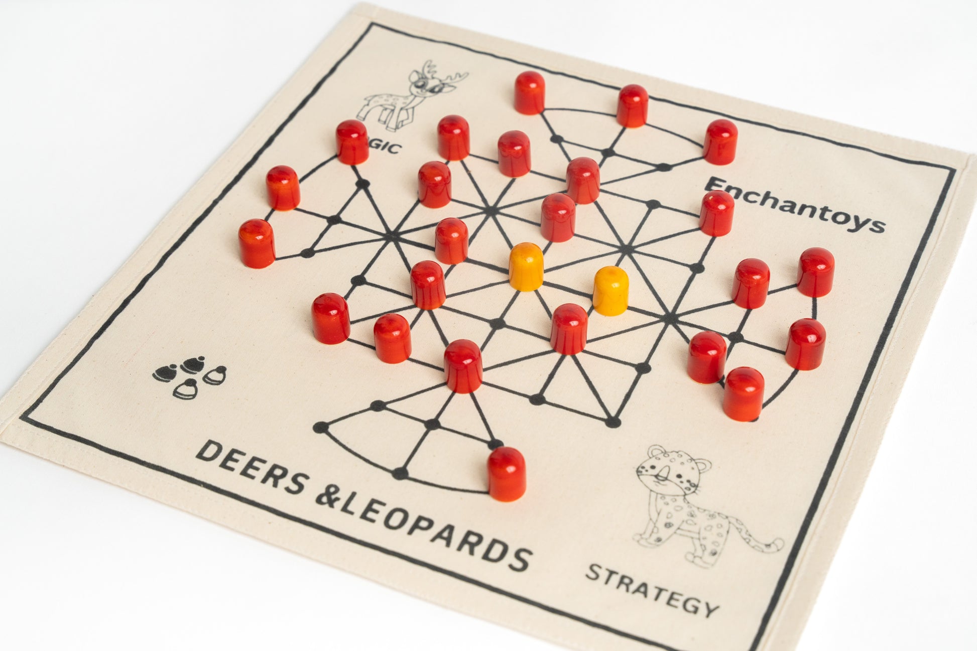 Buy Deers & Leopards Game – Cotton Cloth Indian Cultural Board Online On Enchantoys