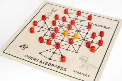 Buy Deers & Leopards Game – Cotton Cloth Indian Cultural Board Online On Enchantoys