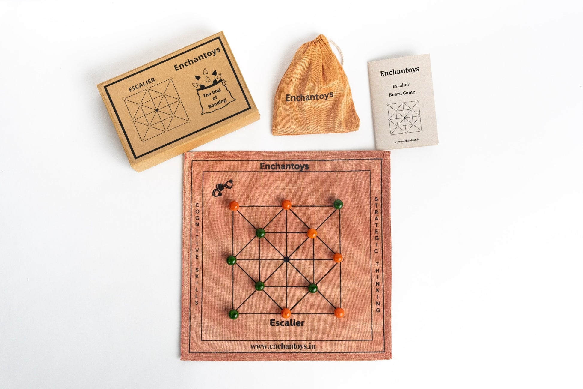 Enchantoys Escalier – Handcrafted Indian Traditional Strategy Board Game