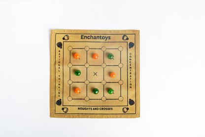 Buy Noughts and Crosses – Raw Silk Indian Tic-Tac-Toe Game Online On Enchantoys 