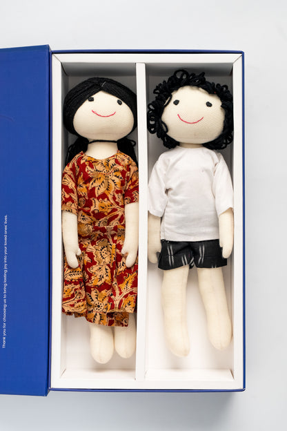 Enchantoys Haru & Vaaru – Handmade Fabric Dolls for Children| Safe, Soft & Perfect for Gifting